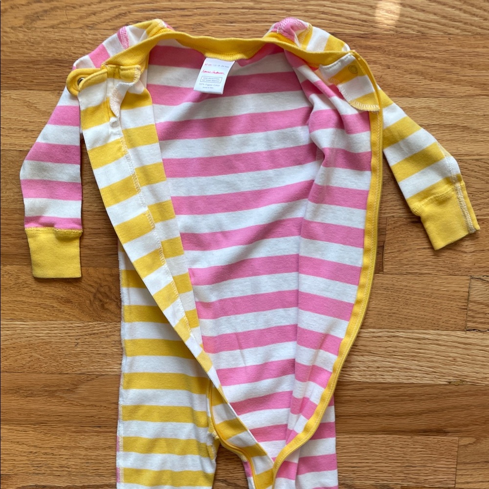 Hanna Andersson - Bold Stripe Long John Zip-Up Sleeper - Picture 6 of 11